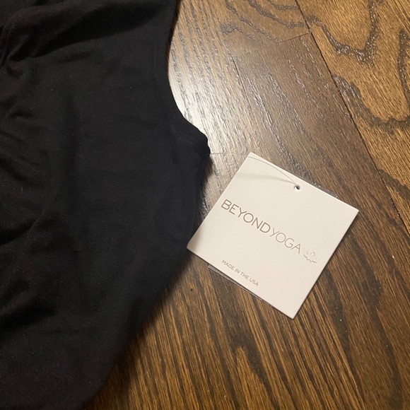 NWT BEYOND YOGA easy gather midi jumpsuit pockets black small - Picture 3 of 5